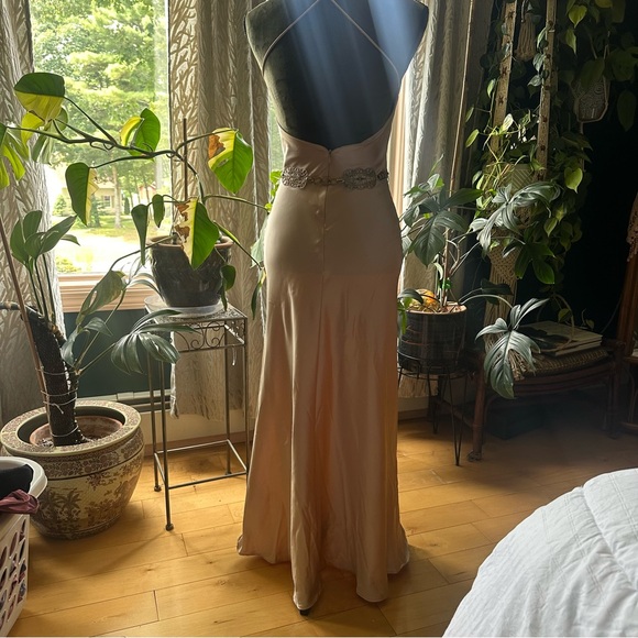 Champagne Satin Slip Dress, Zara, Size Small NWOT - Picture 2 of 4